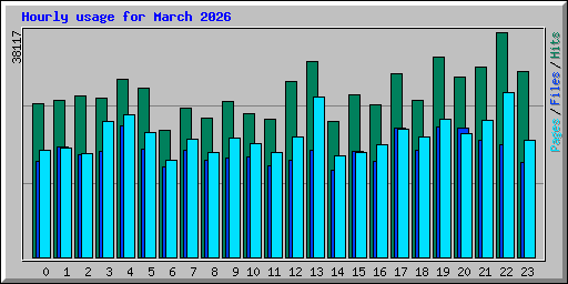 Hourly usage for March 2026