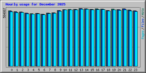 Hourly usage for December 2025